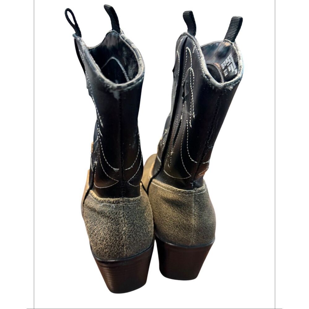 Sam & Libby Tan Black Leather Western Boots Women’s Size 6 1/2 - Picture 5 of 7